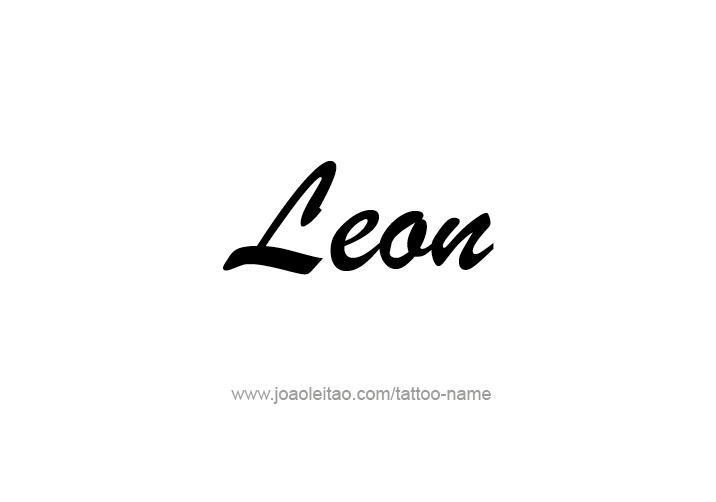 Tatuagens de nombres leon 6